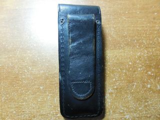 Buck 110 Black Leather Pocket Knife Sheath Belt Case.  case only 3