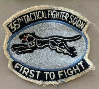 Vintage Military Air Force 35th Tactical Fighter Squadron Fts Patch