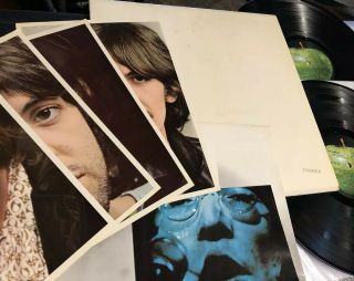 The Beatles White Album 1968 1st Press Bungalow Vg,  /nm,  4 Pics Poster Swbo101