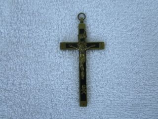 Antique Roman Catholic Crucifix Cross With Skull & Bones Rare Germany