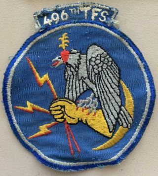 Vintage Military Air Force 496th Tfs Tactical Fighter Squadron