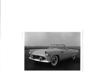 Vintage Black & White 5 X 7 Photo Of Ford Motor Thunderbird