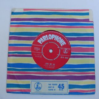 The Beatles Love Me Do 1962 Red Parlophone Uk 7 " 45 Single