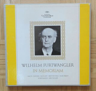 B630 Wilhelm Furtwangler In Memoriam 6 X Lp Dg Dgg Tulip