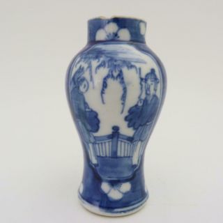 Small Chinese Blue And White Porcelain Baluster Vase,  19th Century