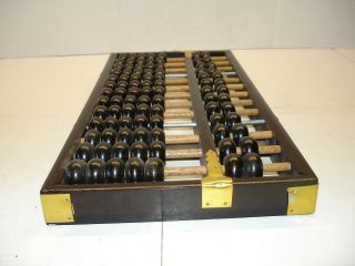 Vintage Lotus Flower Brand Abacus.  13 rods.  2 steel.  91 beads 3