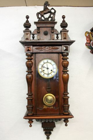 Antique Wall Clock Regulator Clock 19th Century Thomas Ernst Haller Schwenning