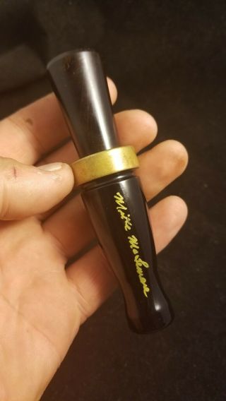 Mike Mclemore Black Acrylic Vintage Duck Call