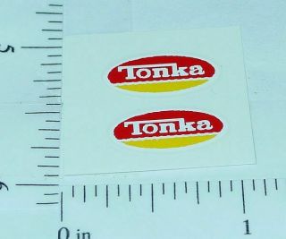 Pair Tiny Tonka 1974/75 Oval Door Stickers Tk - 039c