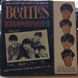 The Beatles Songs Pictures Stories 1964 Souvenir Gator Banner Cover Lp