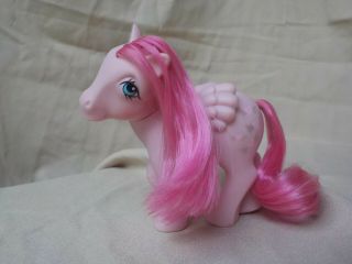 Vintage G1 My Little Pony Pegasus Heart Throb Pink Pony With Heart Cutie Mark
