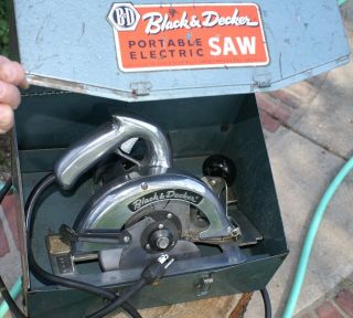 Vintage Black & Decker Model 730,  7 1/4 ",  Polished Circular Saw W/carry Case
