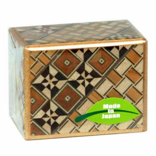 Japanese Yosegi Puzzle Box Samurai Wooden Secret Trick Box 2 Sun 5 Steps Hk - 103