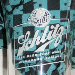 1940s Schlitz Bell Beer Glass That Made Milwaukee Famous - 5 - 3/4 Inch Tall Globe