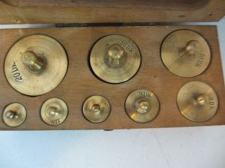 8 PC SET BRASS SCALE WEIGHTS L 2