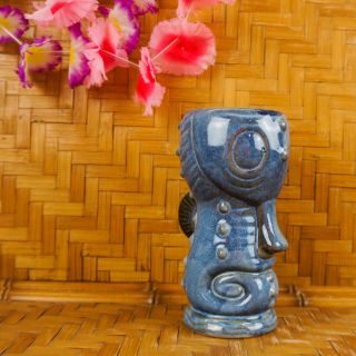 Tiki Mug Seahorse Blue Munktiki Imports Paul Nielsen Awesome Glaze
