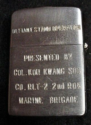 Rok Blue Dragon Brigade Zippo Lighter - Vietnam 1969