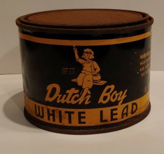 Vintage Dutch Boy White Lead Paint 5lb Can