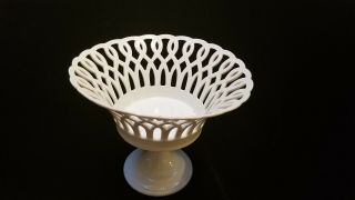 Antique Old Paris Porcelain Reticulated Compote/bowl