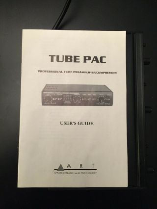 Vintage ART Tube Pac Tube Mic Preamplifier Compressor 3