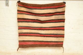 Antique Navajo Native American Indian Rug Handmade Saddle Blanket Vintage Stripe
