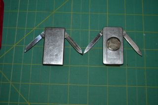 2 Vintage York Stock Exchange NYSE 1964 - 65 Money Clip Pocket Knife Imperial 2
