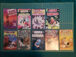 Alien Worlds 1 - 9 Complete Set Dave Stevens 1982