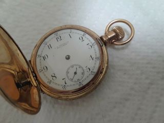 Antique Pocket Watch Us Watch Co Waltham C 1864 Engraved Hunter Case