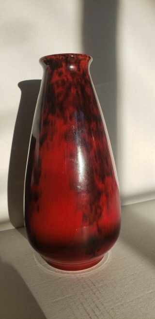 Elegant Art Deco Paul Milet (mp) Sevres France Flambe Red Vase
