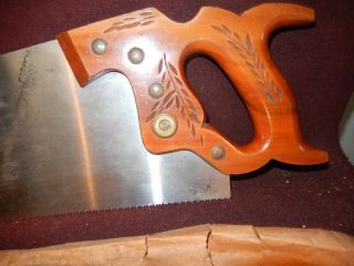 Disston hand saw D - 23,  unused?,  collectible - user 2