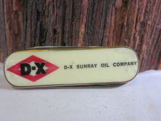 Vintage Ambassador Usa D - X Sunray Oil Ad Pocket Knife Rp2