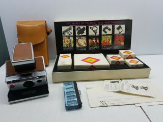 Vintage Retro Polaroid Sx - 70 Land Accessory Kit Instant Camera Case Lens Vgc