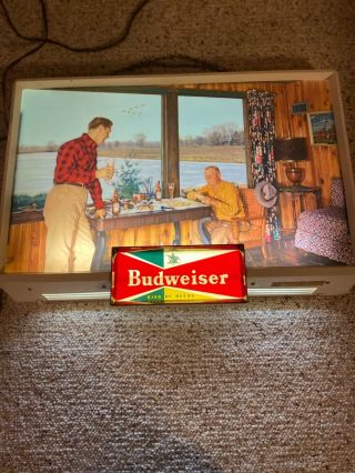 Rare Vintage 1950s Budweiser Light Up Sign