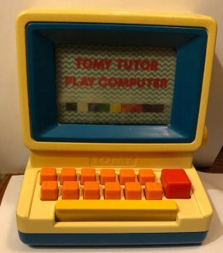 Vintage 1985 Tomy Tutor Play Computer Keyboard Children 