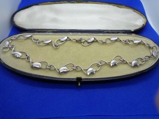 Vintage Sterling Silver Ivy Leaf Designer Necklace