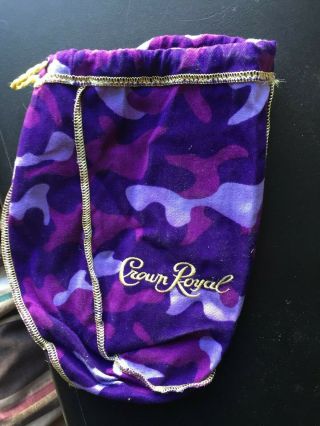 Crown Royal Bag Camouflage Purple Camo Rare Unique