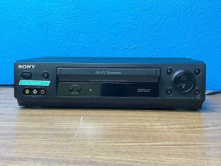 Vintage Sony Vhs Player Slv - N500 4 Head Hi - Fi Stereo Vcr Flash Rewind