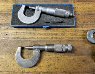 Vintage BROWN & SHARPE Micrometer Precision Measuring Tools • Machinist Gauge US 2