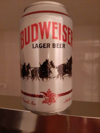 12 Oz Budweiser Happy Holidays Al.  Beer Can
