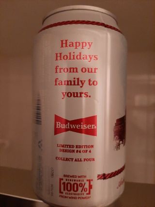 12 oz Budweiser Happy Holidays AL.  BEER CAN 2