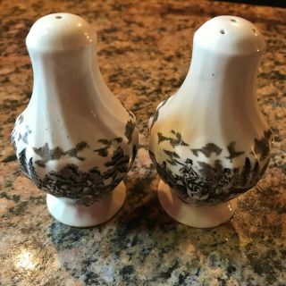 Royal Mail England Brown And White Salt & Pepper Shakers Euc