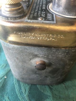 Vintage U.  S.  Army Blasting Machine Fidelity Electric Co.  Inc.  Lancaster,  PA 3