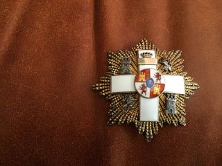 Spain Breast Star Order Of Military Merit Medal 70 Mm