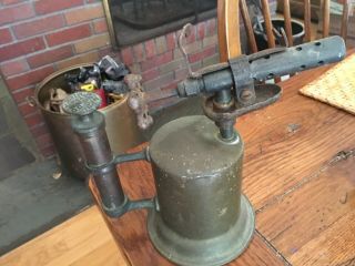 Vintage Antique C & L Brass Blow Torch Welding Plumbing Soldering