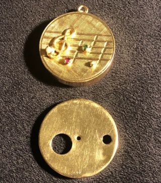 14k Solid Gold Vintage “music Box” Necklace Pendant 8.  1 Grams Scrap Not