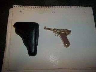 Vintage Marx 9mm Luger Miniature Toy Gun With Holster
