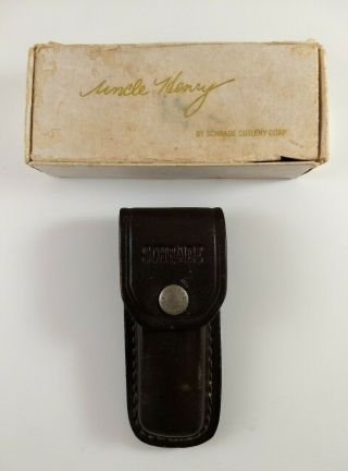 Vintage Schrade Uncle Henry Lb - 5 Leather Knife Sheath With Box No Knife