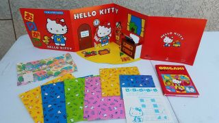Vintage Sanrio Hello Kitty 70s 80s Paper Origami And Book Set
