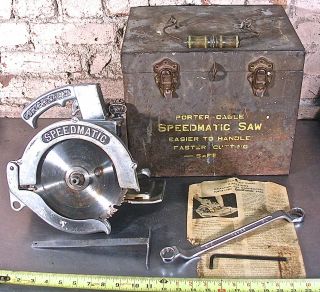 Porter - Cable Speedmatic Type K88a,  110v Ac - Dc,  8 " Circular Saw With Case Vintage