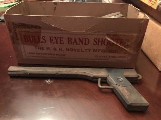 1940’s Set 5 Bull Eyes Band Shooters Guns - Boxed - Box - Store Stock